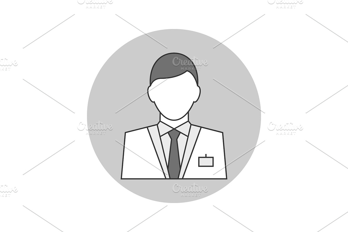Man doctor avatar outline icon on in Illustrations - product preview 8