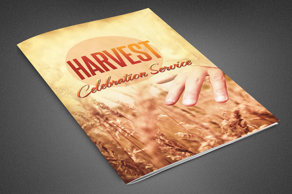 Harvest and Thanksgiving Bulletin in Brochure Templates - product preview 8