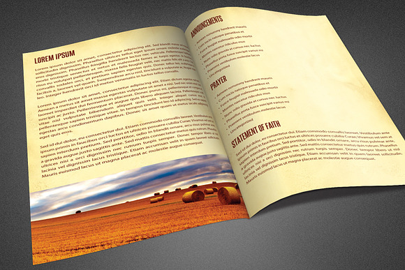Harvest and Thanksgiving Bulletin in Brochure Templates - product preview 1