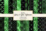 Black and Green Halloween Patterns