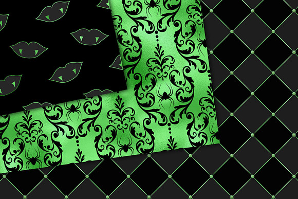 Black and Green Halloween Patterns in Patterns - product preview 1