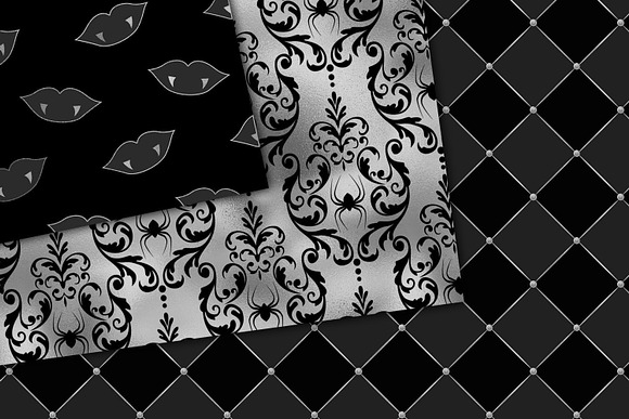 Black & Silver Halloween Patterns in Patterns - product preview 1