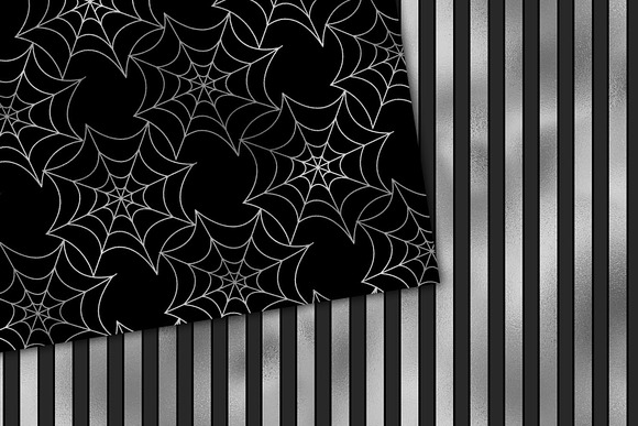 Black & Silver Halloween Patterns in Patterns - product preview 3