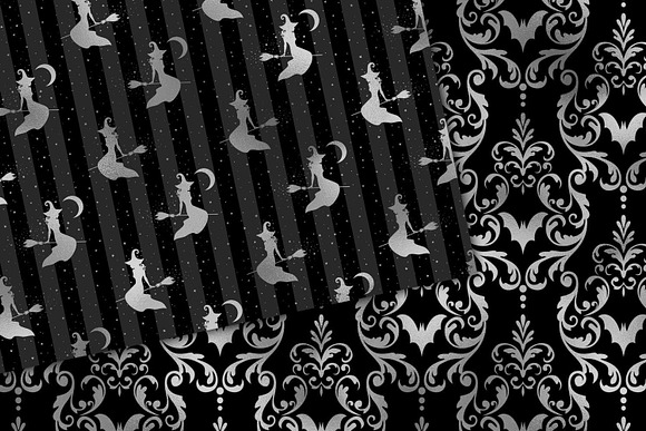 Black & Silver Halloween Patterns in Patterns - product preview 4
