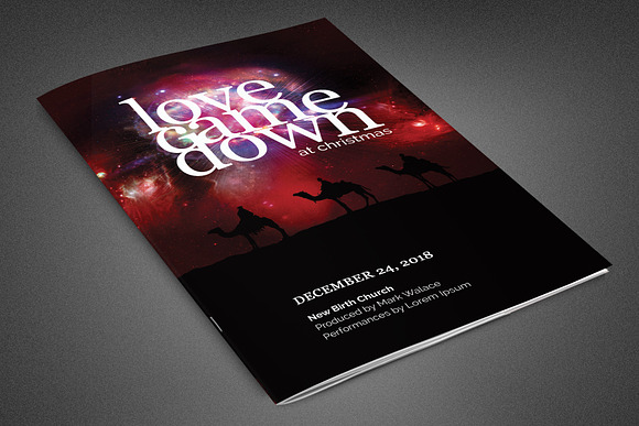 Love Came Down Church Bulletin in Brochure Templates - product preview 1
