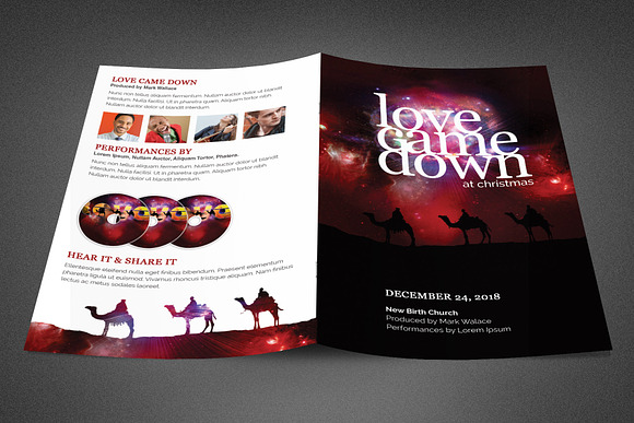 Love Came Down Church Bulletin in Brochure Templates - product preview 2