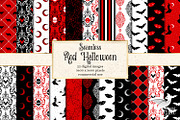 Red Halloween Digital Paper