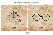 Set of two vintage backgrounds
