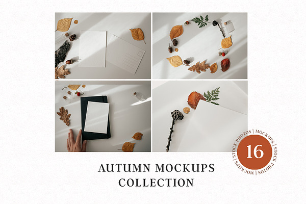 Autumn mockups | Cards | Fall leaves