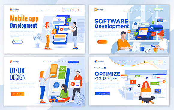 Collection of Landing page templates in Web Elements - product preview 11