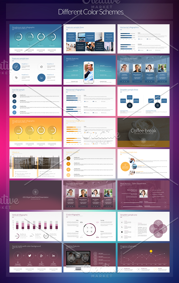 iOS 9 Style PowerPoint Template in PowerPoint Templates - product preview 1