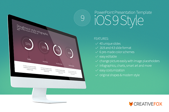 iOS 9 Style PowerPoint Template in PowerPoint Templates - product preview 4