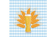 Weizen Glass of Beer Isolated on