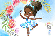 African-American Ballerinas Clipart