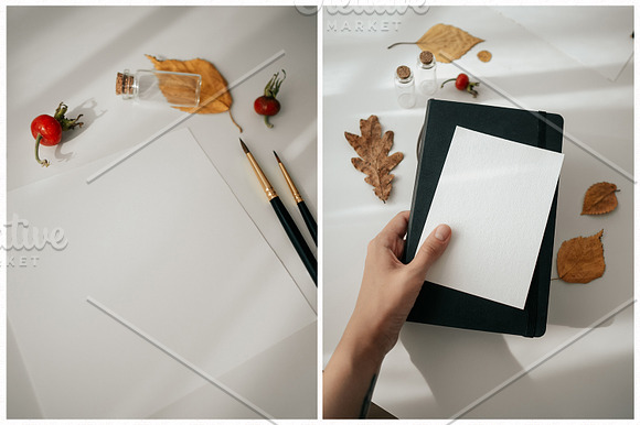 Autumn mockups | Cards | Fall leaves in Mockup Templates - product preview 2