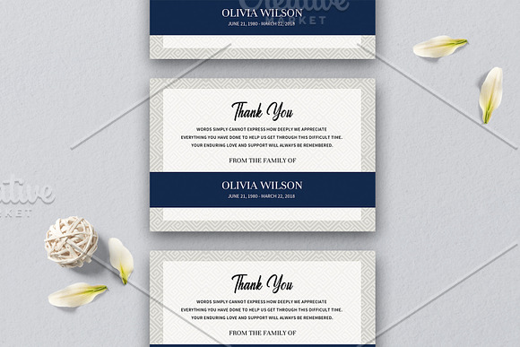 Funeral Program Template Set V01 in Brochure Templates - product preview 5