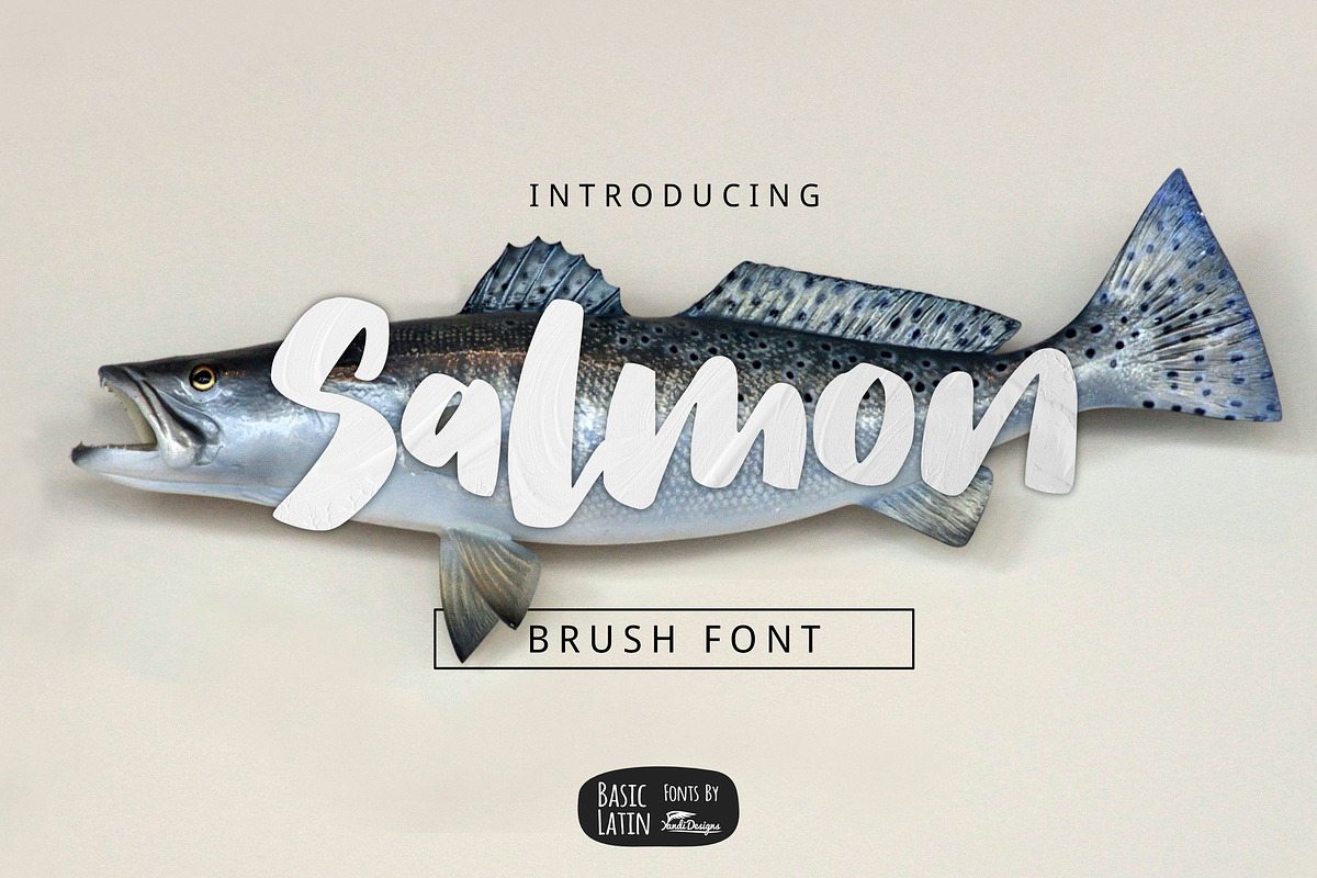 Salmon Brush Font in Sans-Serif Fonts - product preview 8