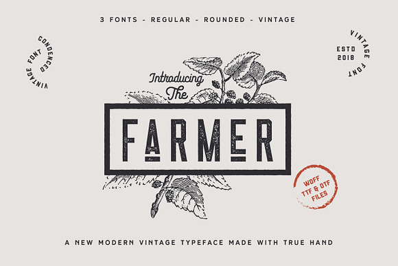 The Farmer Font - Condensed Typeface in Sans-Serif Fonts - product preview 8