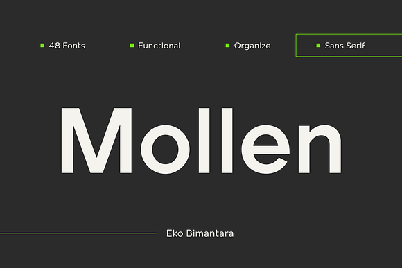 Mollen; 48 Geometric Font Family in Sans-Serif Fonts - product preview 11