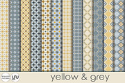 Yellow and Grey digital paper