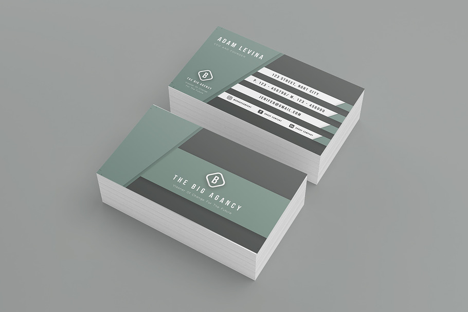 The Big Agency Business Cards in Business Card Templates - product preview 8