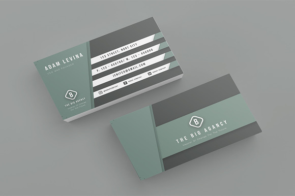 The Big Agency Business Cards in Business Card Templates - product preview 1