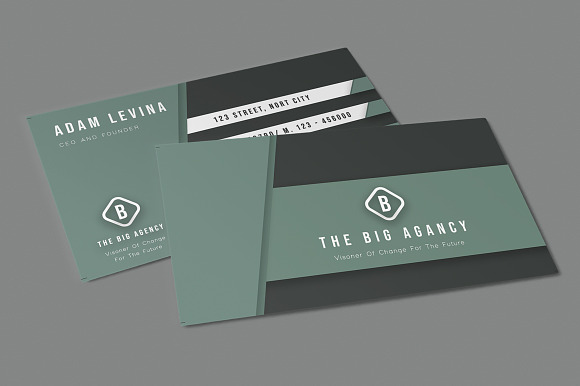 The Big Agency Business Cards in Business Card Templates - product preview 2