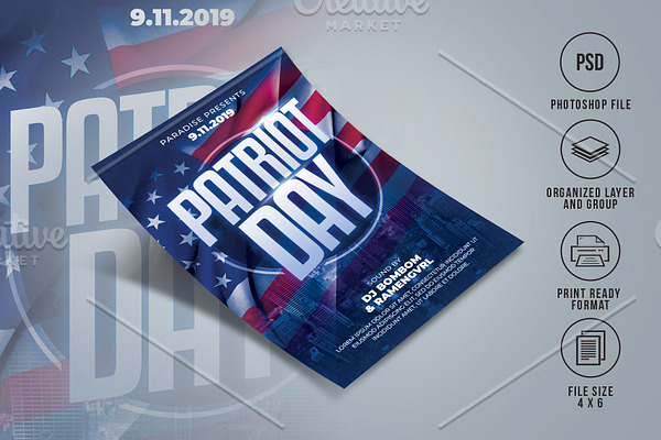 Patriot Day Flyer Template