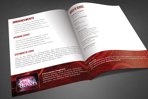 Christmas Gospel Fest Bulletin in Brochure Templates - product preview 1