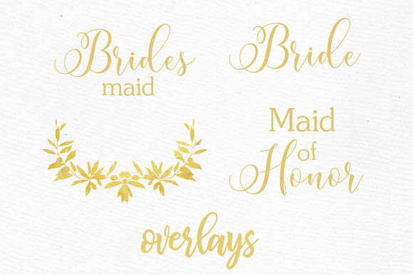 Bridesmaid clipart, Wedding Robes in Graphics - product preview 3