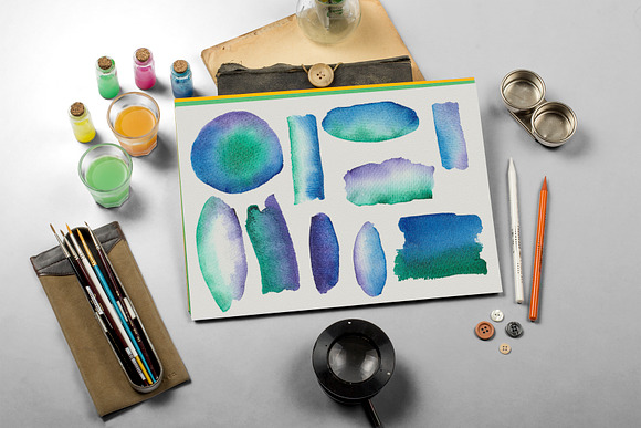 Watercolor gradient splotches in Textures - product preview 6