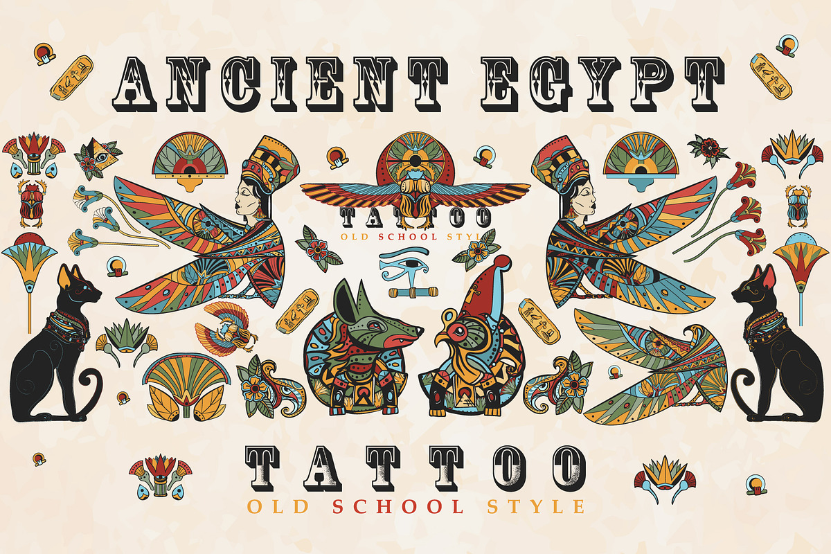Ancient Egypt tattoo in Graphics - product preview 8