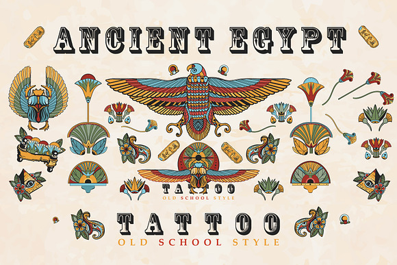 Ancient Egypt tattoo in Graphics - product preview 1
