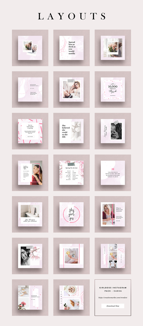 Canva - Girlboss Instagram Pack in Instagram Templates - product preview 1