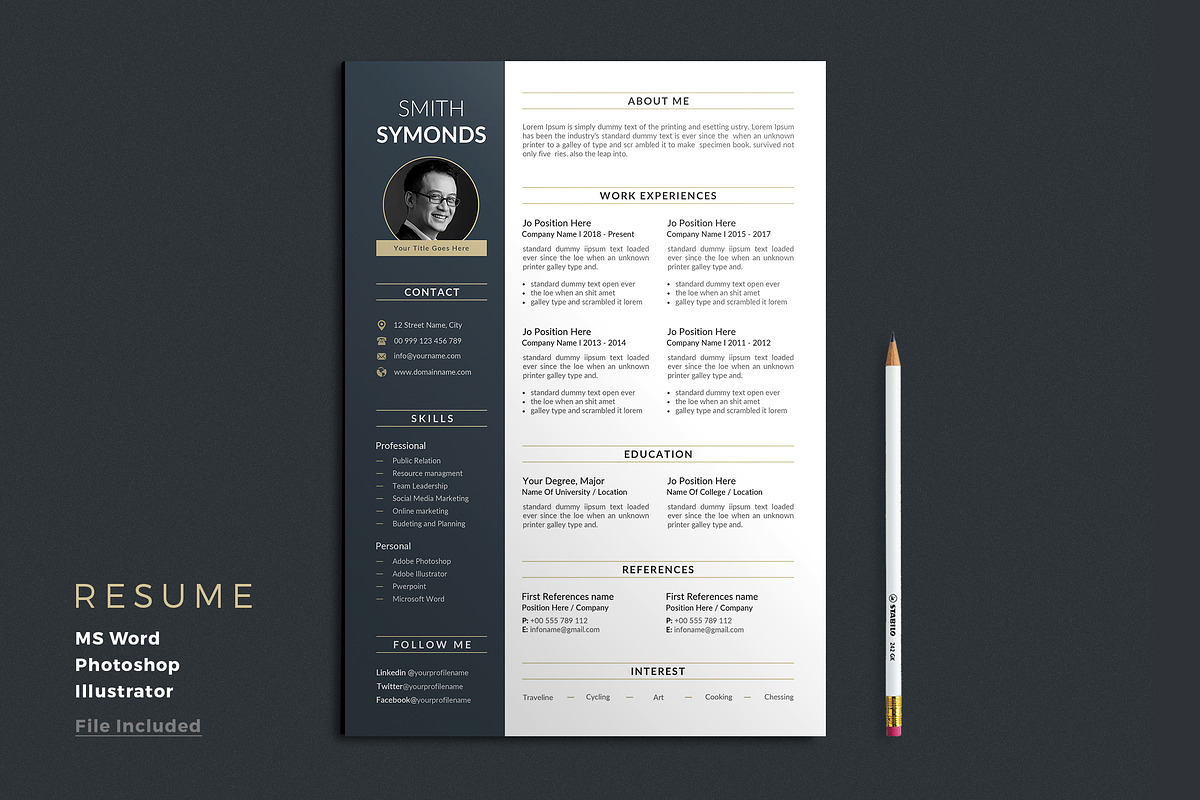 Clean Cv-Resume in Resume Templates - product preview 8