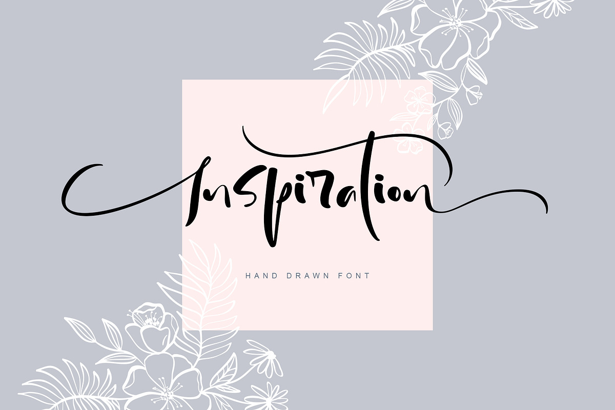 Inspiration Hand Drawn Font in Script Fonts - product preview 8