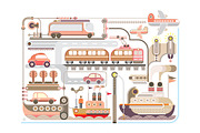 Travel and Transport vector design