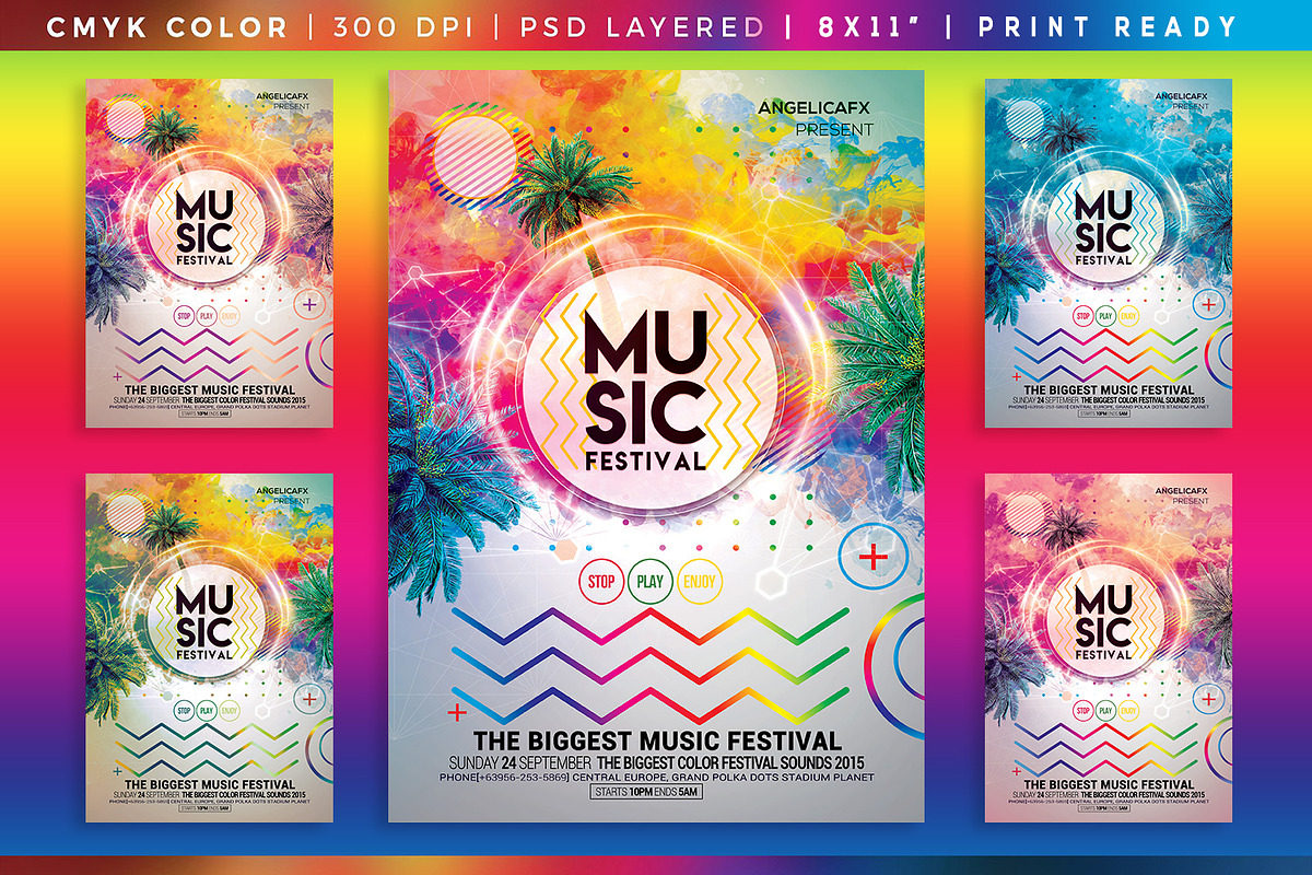 Music Festival Flyer Template in Flyer Templates - product preview 8