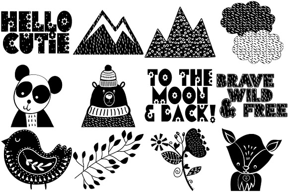 Nordic Scandia Folk Art AI EPS PNG in Illustrations - product preview 2