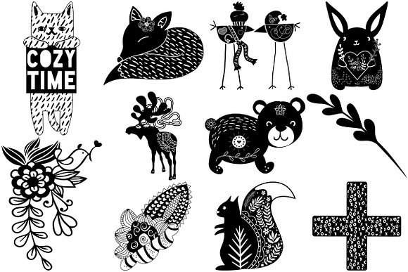 Nordic Scandia Folk Art AI EPS PNG in Illustrations - product preview 3