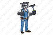 Wolf Car Or Window Cleaner Holding