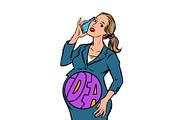 businesswoman pregnant with the idea