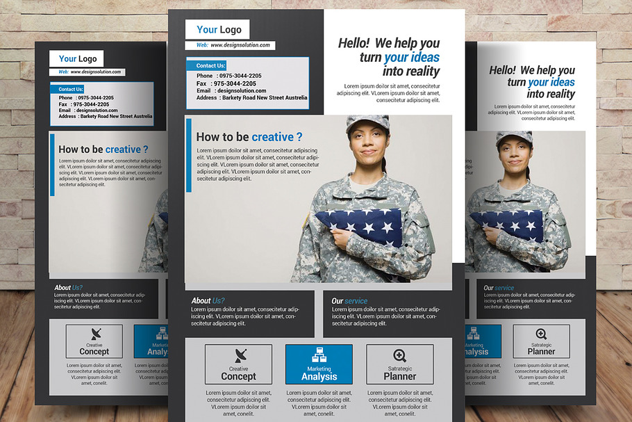 Military Flyer in Flyer Templates - product preview 8