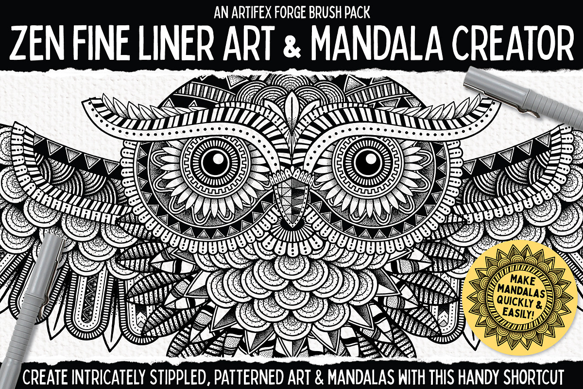 Zen Fine Liner Art & Mandala Creator in Add-Ons - product preview 8