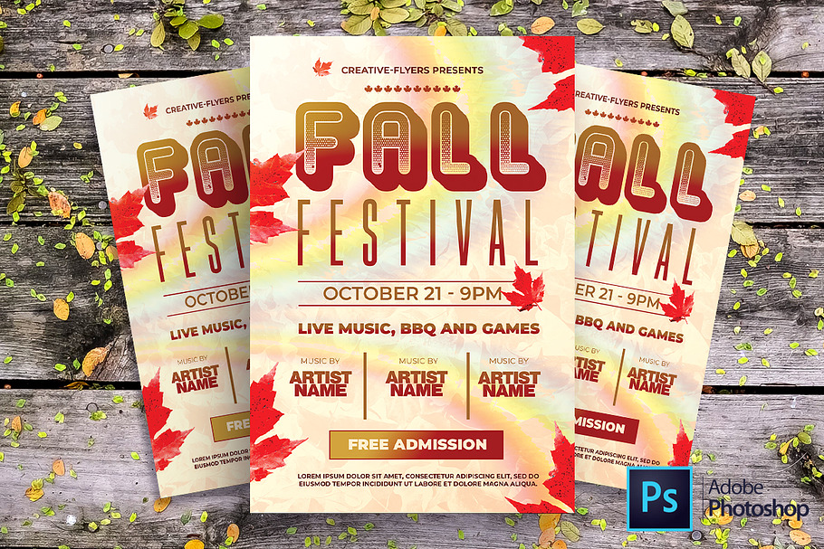 Fall Festival Flyer Template in Flyer Templates - product preview 8