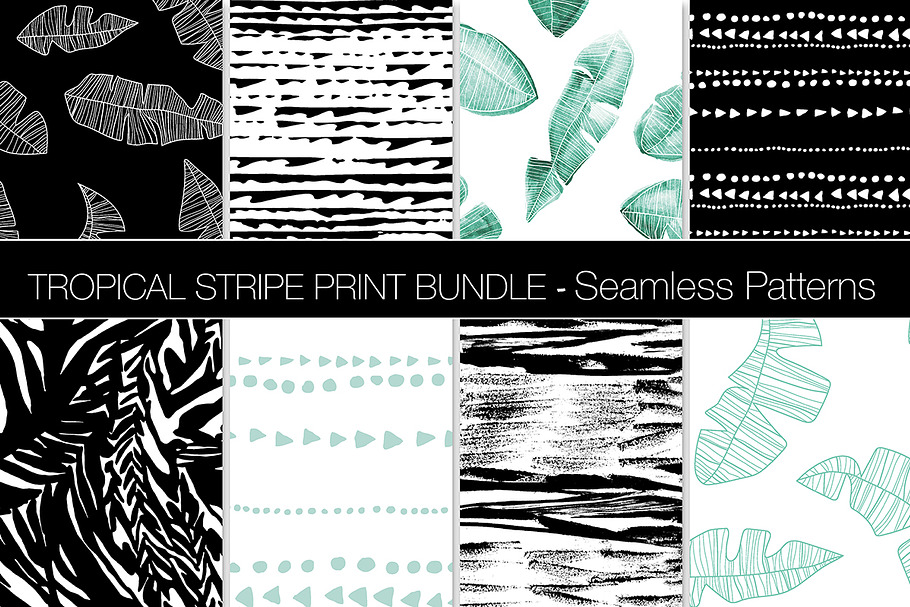 Tropical Stripe Pattern Bundle in Patterns - product preview 8