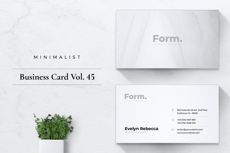 Minimalist Business Card Vol. 49 in Business Card Templates - product preview 3