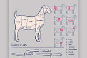 Goat meat cuts