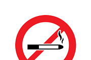 No smoking sign or no smoke icon