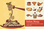 vector Italian menu